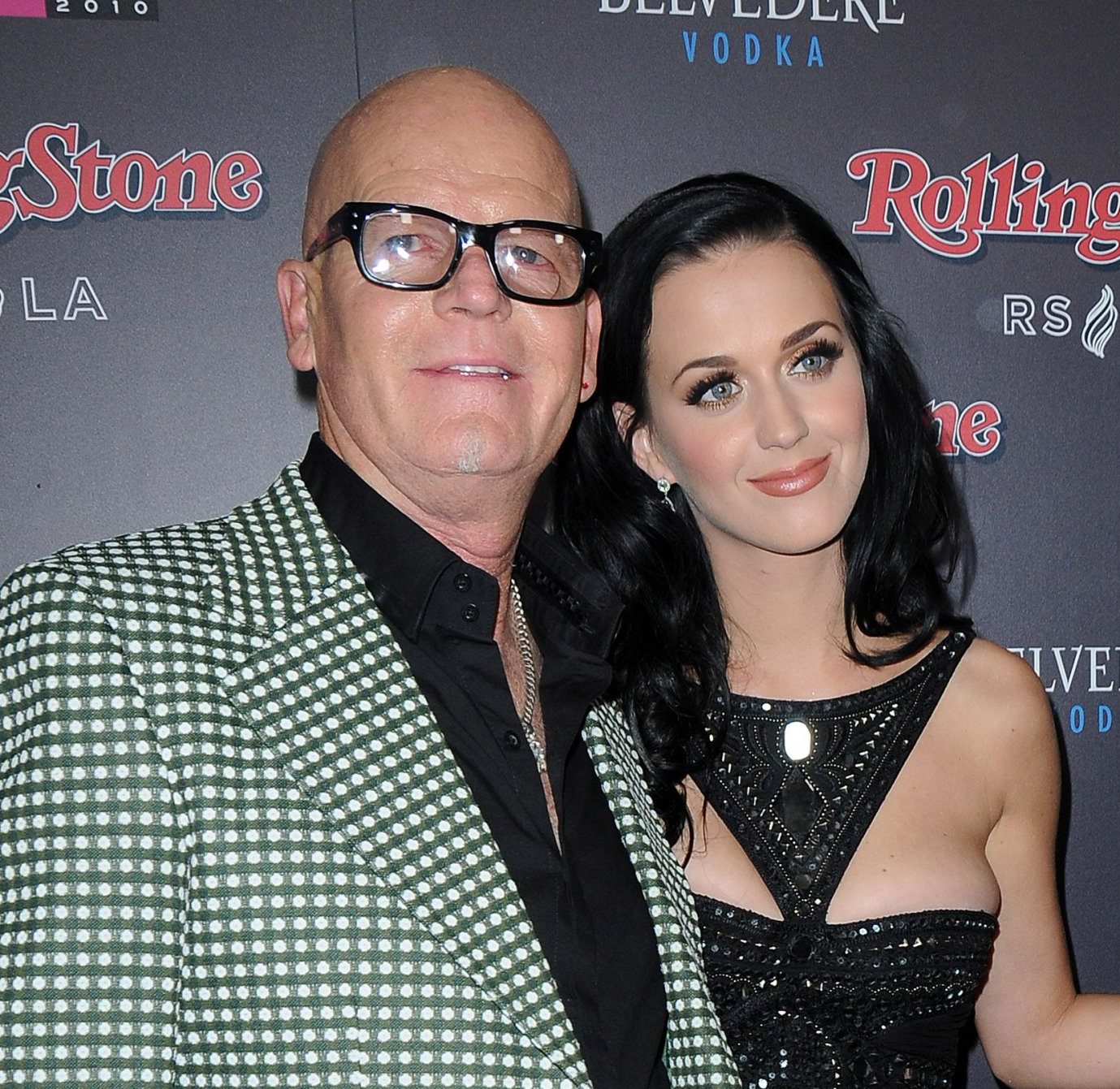 Keith Hudson and Katy Perry on the red carpet posing together 