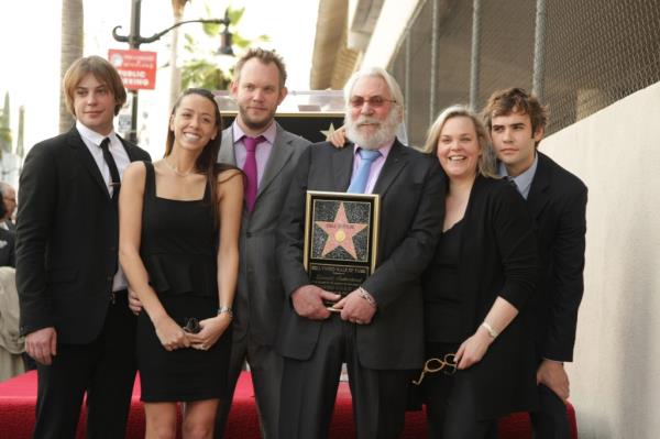 Angus Sutherland with date, Roeg Sutherland, Donald Sutherland, Rachel Sutherland, Rossif Sutherland at the Hollywood Walk of Fame Star Ceremony honoring Donald Sutherland on January 26, 2011