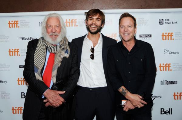 Donald Sutherland, Rossif Sutherland and Kiefer Sutherland attend the premiere of "I'm Yours" at the Isabel Bader Theatre during the 2011 Toronto International Film Festival on September 11, 2011