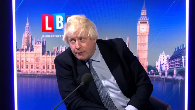 Boris Johnson speaking to LBC's Nick Ferrari